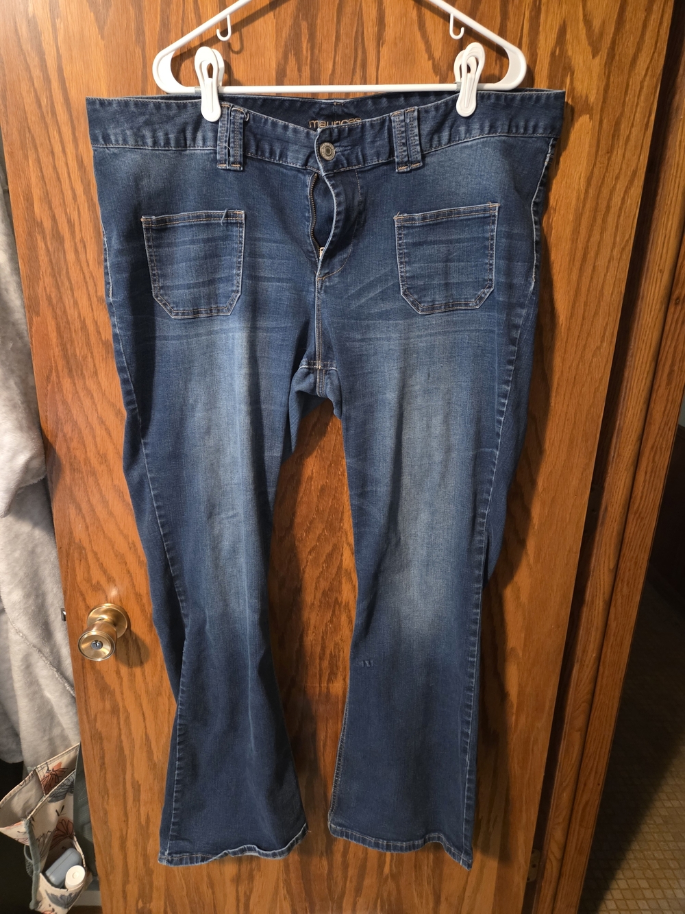 Maurices Dark Blue Denim Jeans with Contrast Stitching